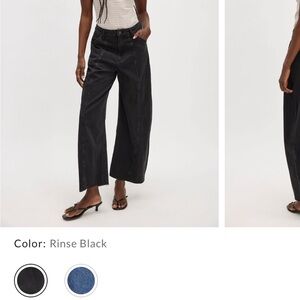 FP Wrangler Cowboy Jeans Stylish Black Wide-Leg